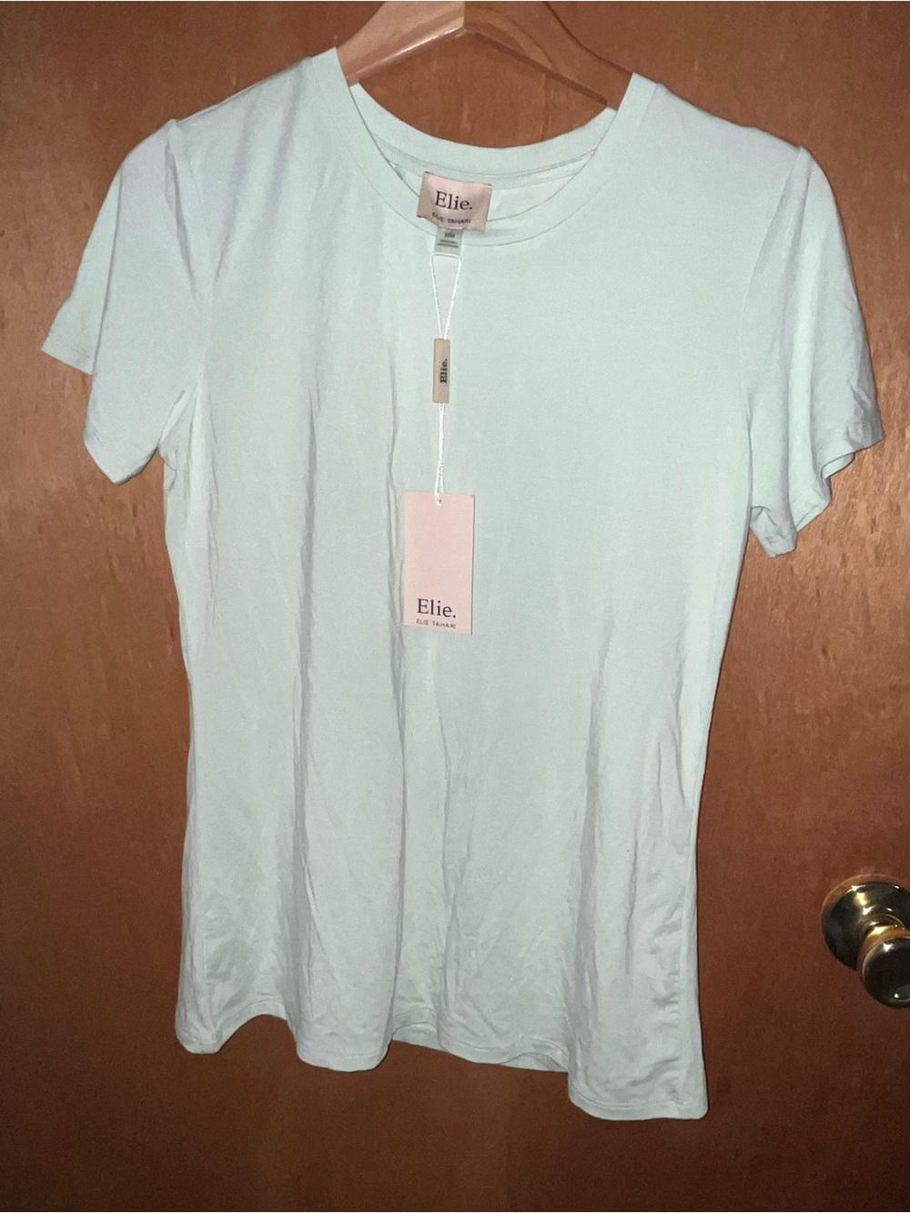 Ellie Short-Sleeve Tee in Light Aqua